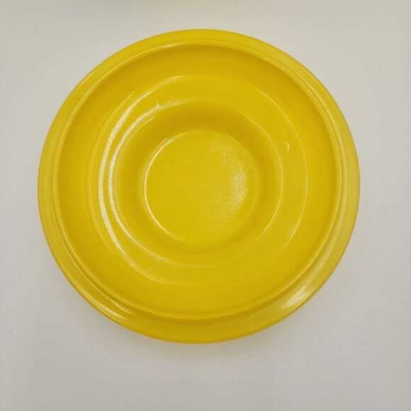 Bartlett Collins Yellow Handpainted Glass Cookie Jar MCM Handpainted VTG 9.5 in - Picture 14 of 16